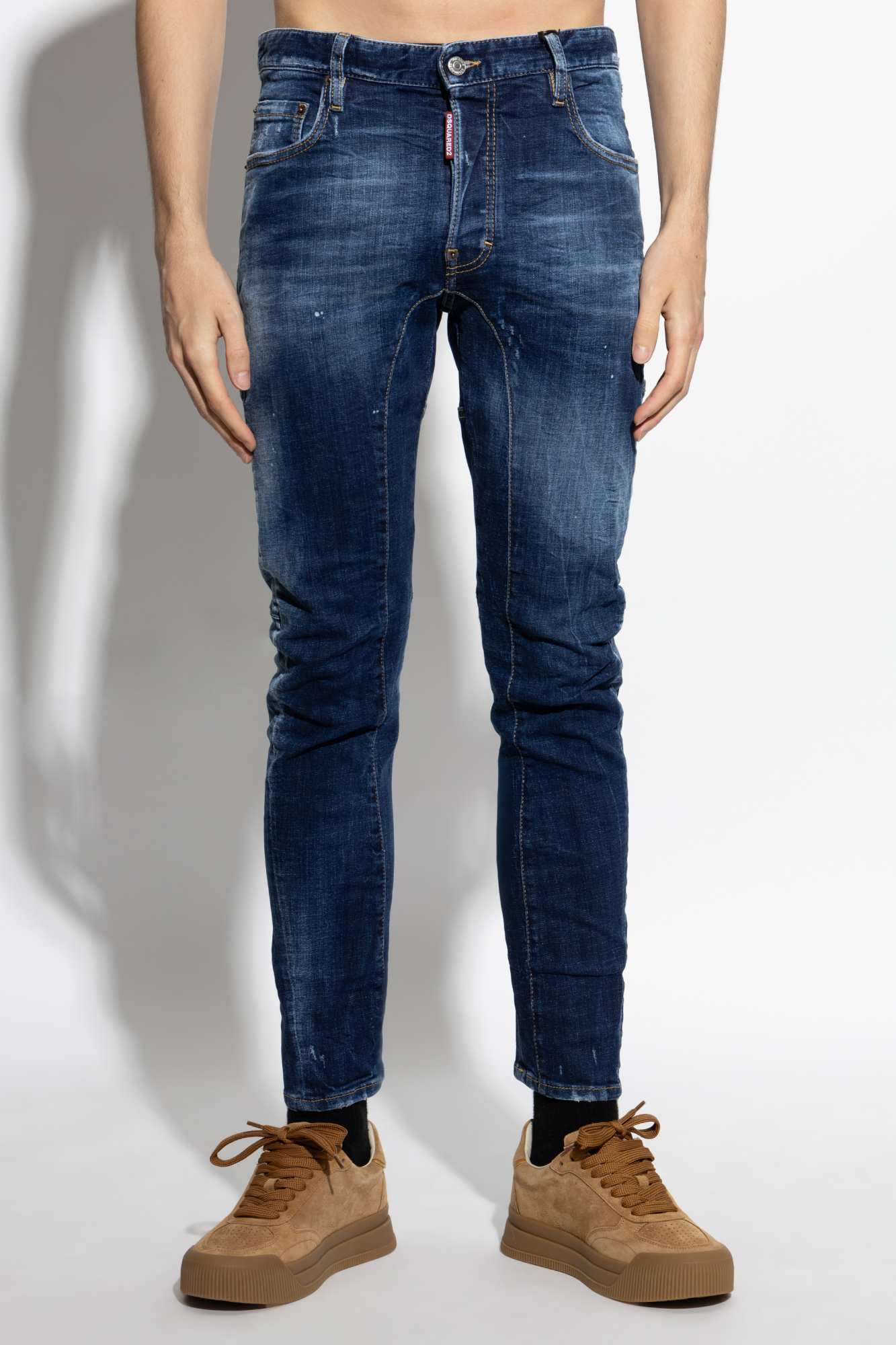 Navy blue Jeans Tidy Biker Dsquared2 - Vitkac Italy